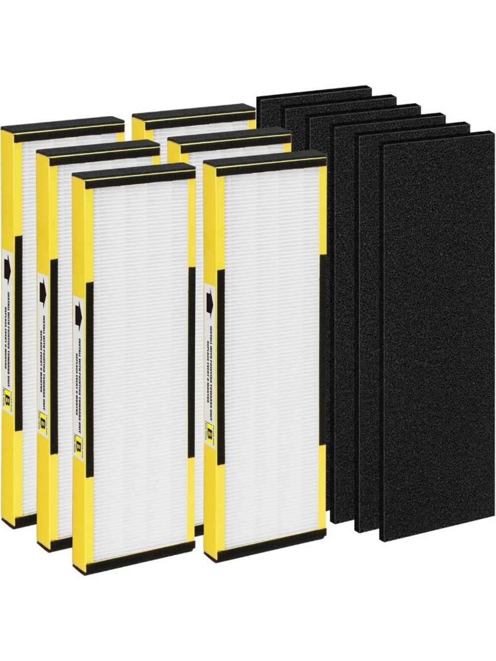 6 Pack H13 True HEPA Replacement Filters for Air Purifiers AC4300BPTCA & More